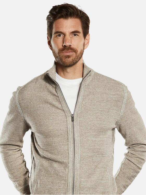 engbers Herren Strickjacke strukturiert Beige 34288
