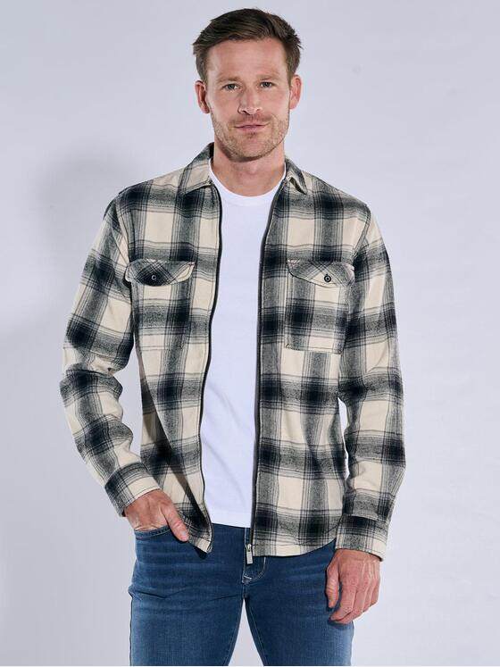 engbers Herren Overshirt kariert Schwarz 39427