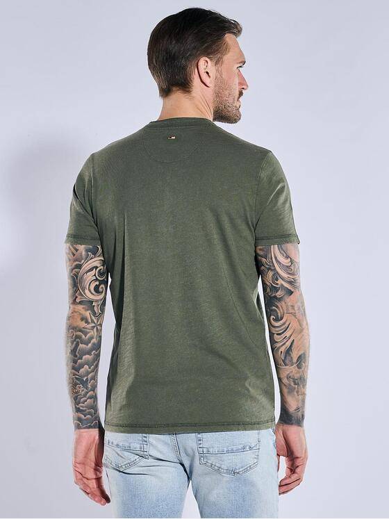 emilio adani Herren Henley-Shirt uni Grün 38960