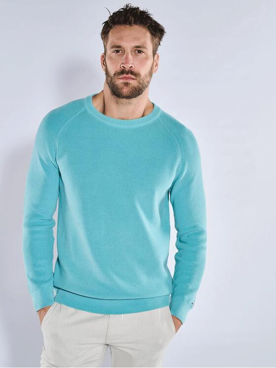 emilio adani Herren Pullover strukturiert Türkis 36702