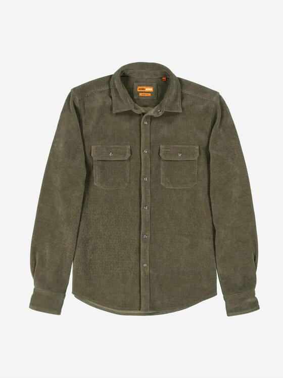 emilio adani Herren Overshirt slim fit Grün 37285