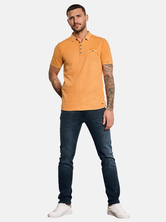 emilio adani Herren Polo-Shirt uni Orange 32768