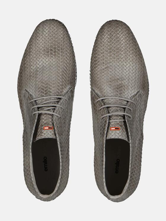 emilio adani Herren Boots aus Leder Grau 34919