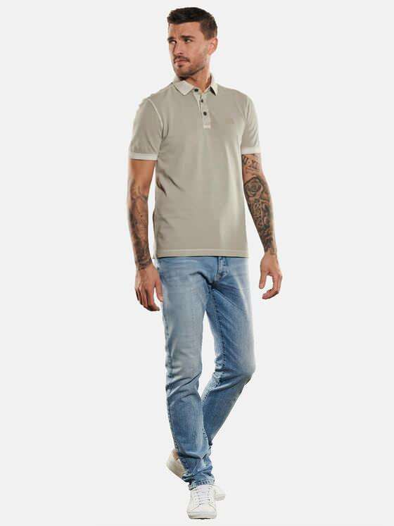 emilio adani Herren Polo-Shirt slim fit Beige 35019