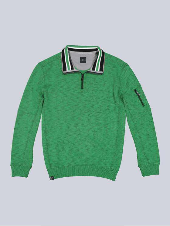 engbers Herren Sweatshirt mit Stehkragen Grasgruen 34349