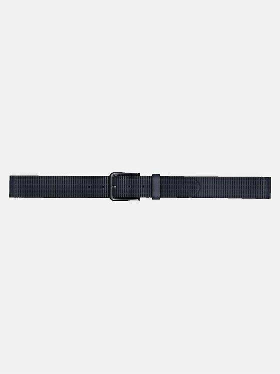 emilio adani Herren Ledergürtel gemustert Blau 32925