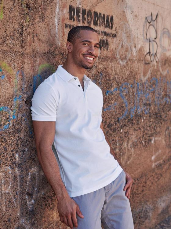 emilio adani Herren Polo-Shirt uni Weiß 34544