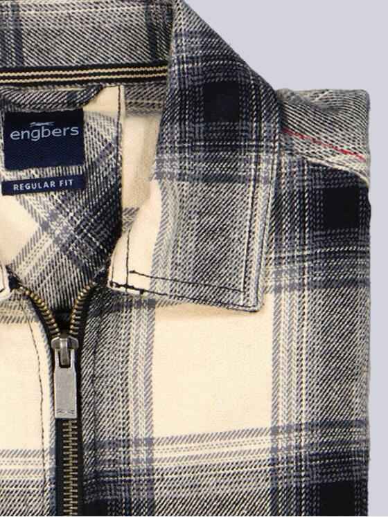 engbers Herren Overshirt kariert Schwarz 39427