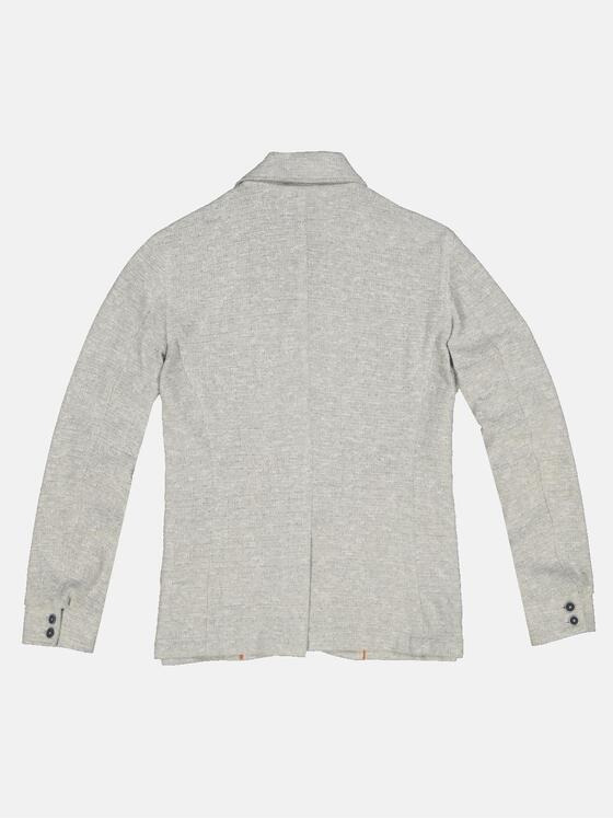 emilio adani Herren Overshirt aus Leinen-Mix Grau 32587