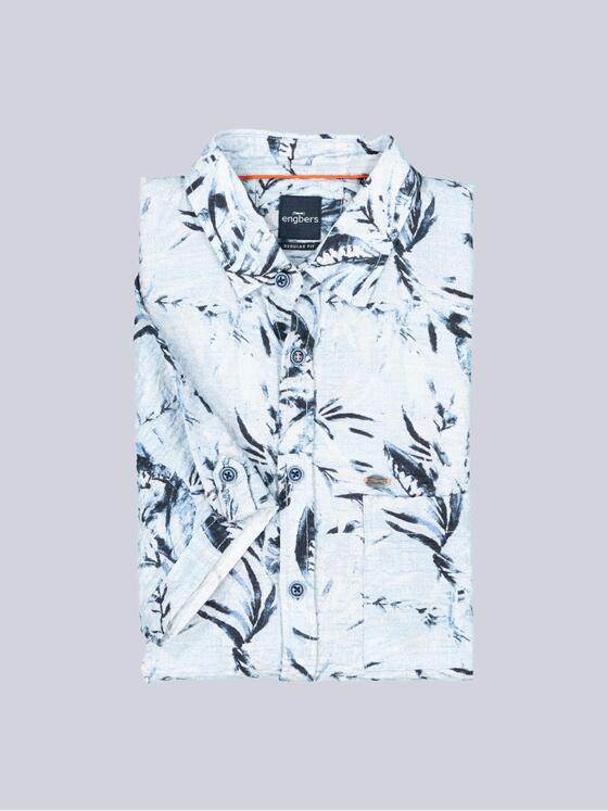 engbers Herren Kurzarm-Hemd gemustert Brilliantblau 38699