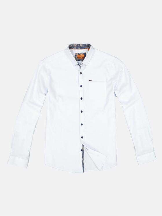 emilio adani Herren Langarm-Hemd uni Blau 33472