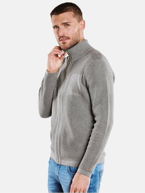 emilio adani Herren Strickjacke meliert Braun 33509