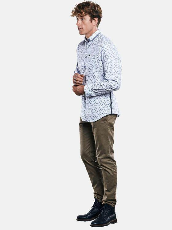 engbers Herren Elastisches Langarmhemd Saphirblau 30829