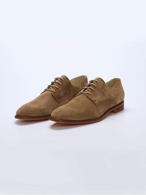 emilio adani Herren Halbschuh aus Velours-Leder Braun 36734