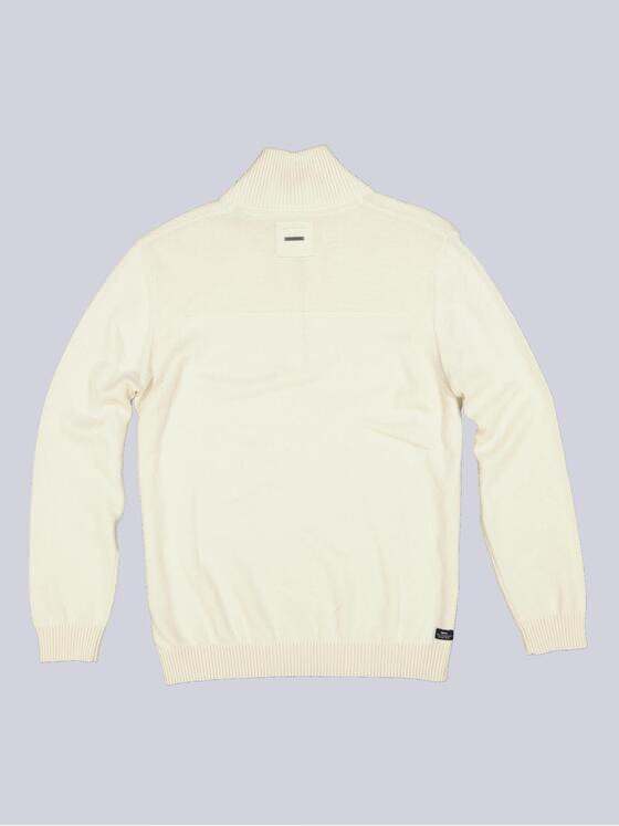 engbers Herren Pullover mit Troyerkragen Weiß 35743