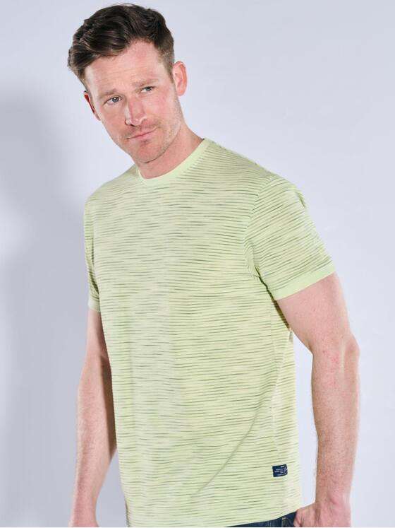 engbers Herren T-Shirt gestreift Hellgelb 38471