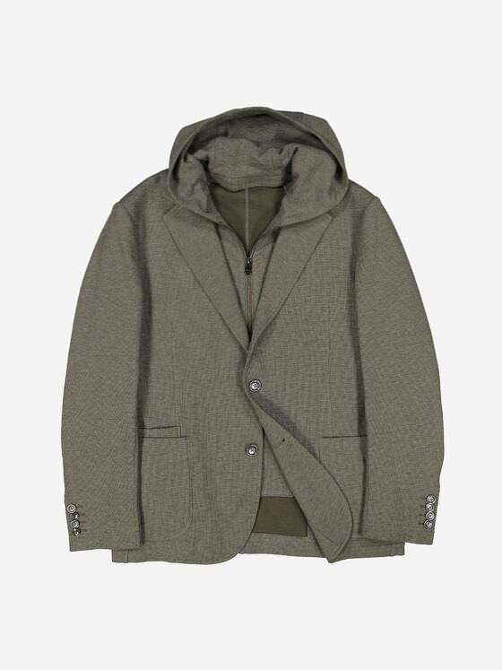 engbers Herren Freizeit-Sakko mit Inlet Oliv 38125