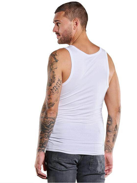 emilio adani Herren Tank-Top uni Weiß 37808