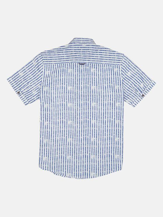 engbers Herren Kurzarm-Hemd gemustert Blau 35140