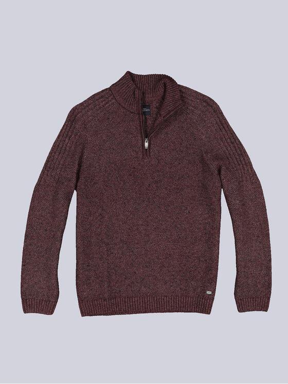 engbers Herren Pullover Polokragen Karminrot 33850