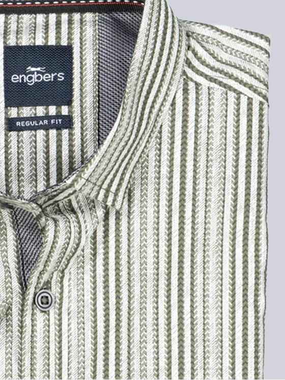 engbers Herren Hemd gemustert Oliv 37276