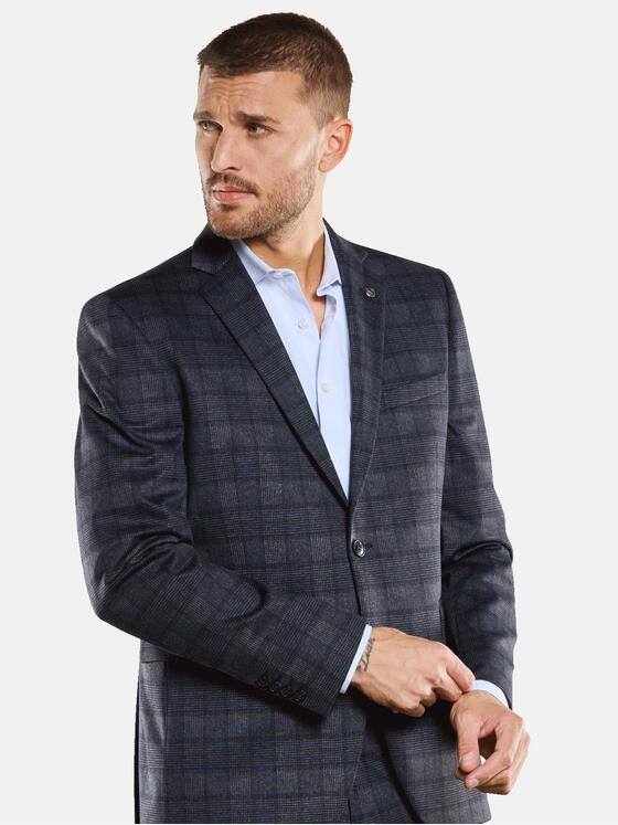 emilio adani Herren Sakko dezent kariert Blau 33689