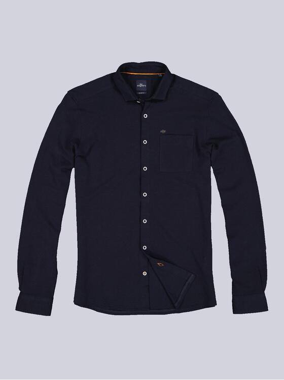 engbers Herren Langarm-Hemd uni Saphirblau 34031