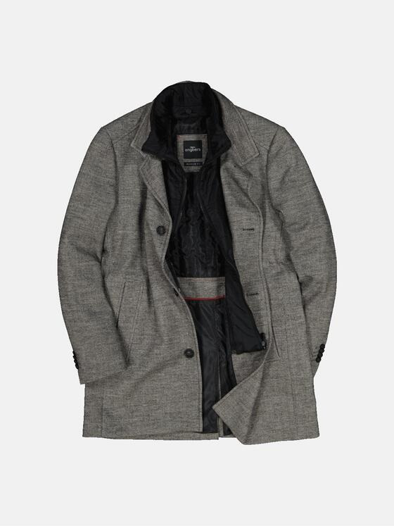 engbers Herren Mantel mit Inlet Schokobraun 33588