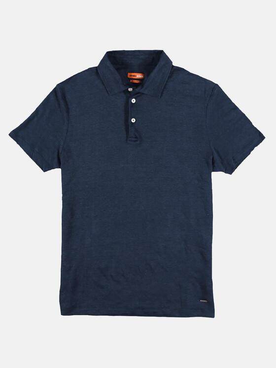 emilio adani Herren Hochwertiges Poloshirt aus reinem Leinen Blau 29887