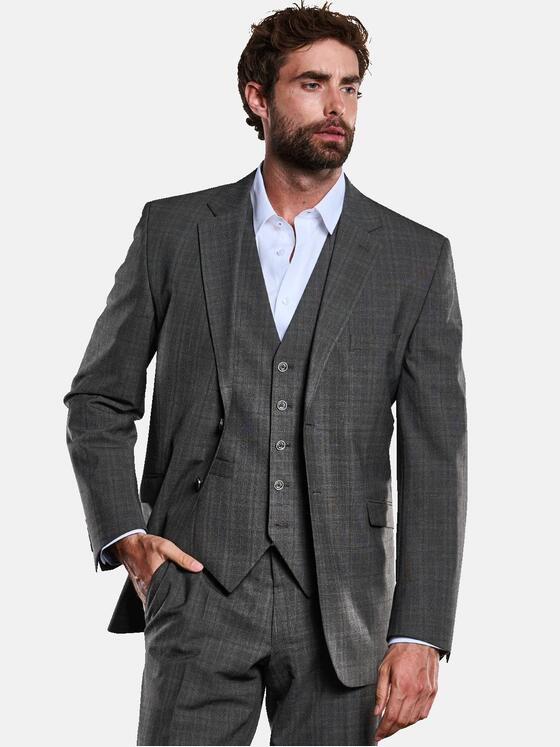 engbers Herren Anzug-Sakko kariert Granitgrau 33615