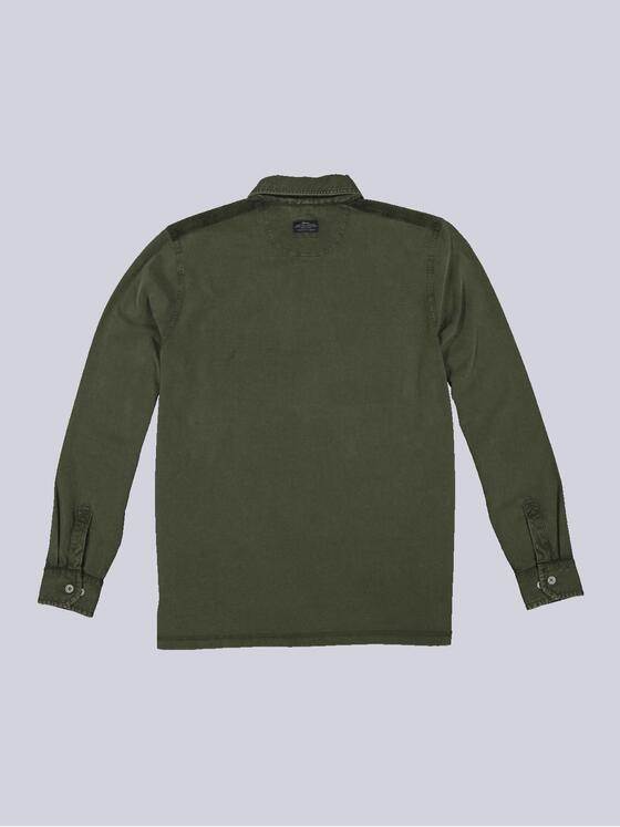 engbers Herren Langarm-Shirt mit Polokragen Grün 35681