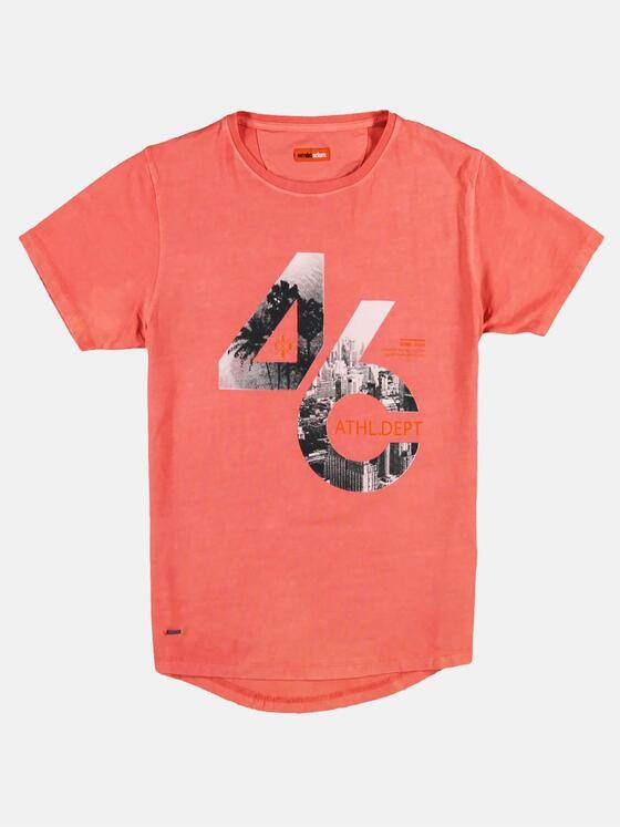 emilio adani Herren Cityprint T-Shirt Rot 27254