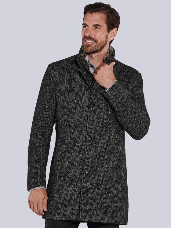 engbers Herren Mantel mit Inlet Grau 35489