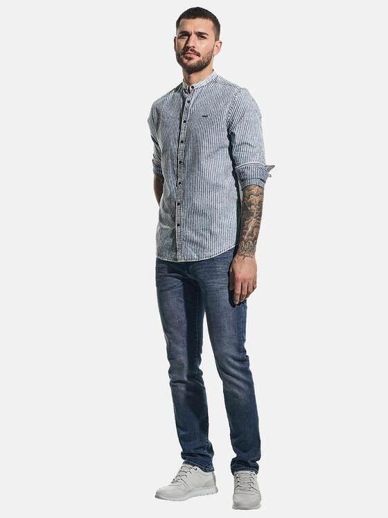 emilio adani Herren Hemd gestreift Blau 31323