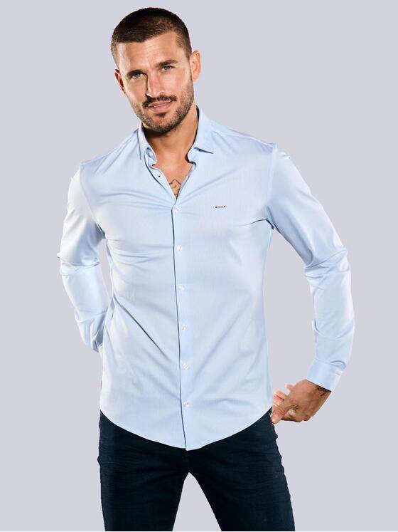 emilio adani Herren Funktionshemd langarm Blau 35553