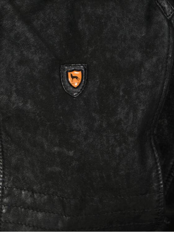 emilio adani Herren Lederjacke Schwarz 36013