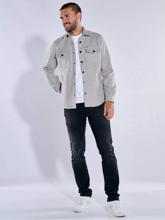emilio adani Herren Overshirt uni Grau 37632
