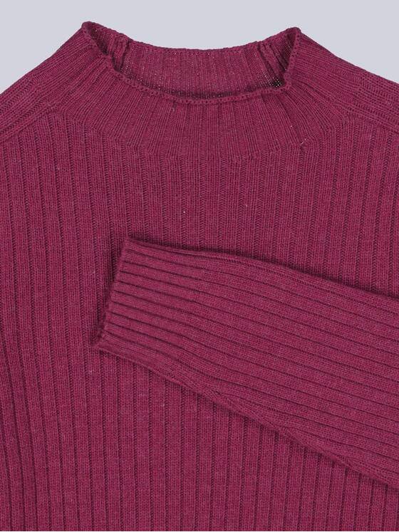 emilio adani Herren Strickpullover mit Stehkragen Magenta 39718