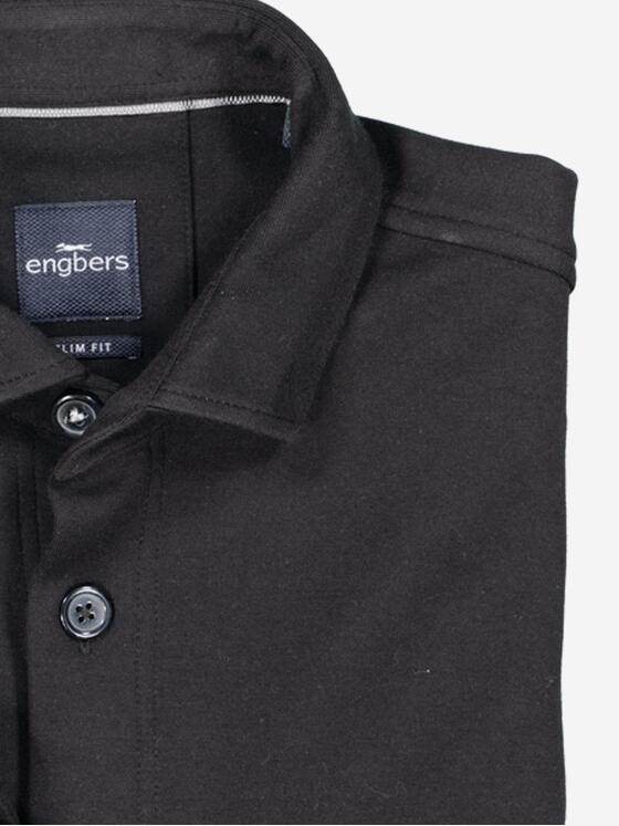 engbers Herren Overshirt slim fit Schwarz 37658