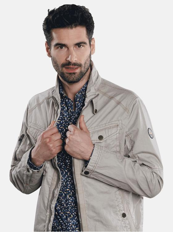 engbers Herren Sportive Baumwoll-Jacke Beige 30639