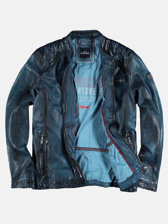 engbers Herren Lederjacke Türkis 29205