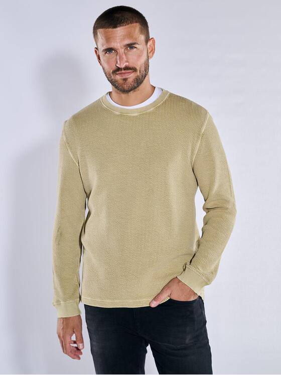 emilio adani Herren Sweatshirt strukturiert Gelb 37722