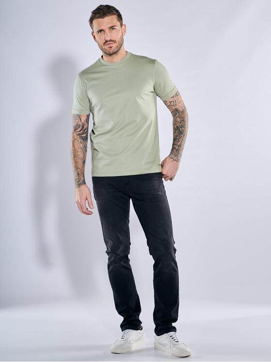 emilio adani Herren T-Shirt aus hochwertiger Baumwolle Grün 38317