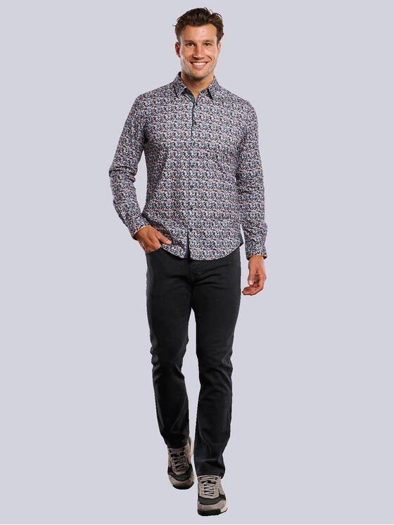 engbers Herren Langarm-Hemd aus Cord Granitgrau 33644