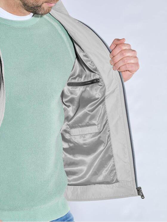 engbers Herren Blouson-Jacke mit Kontrastdetails Naturweiss 38366