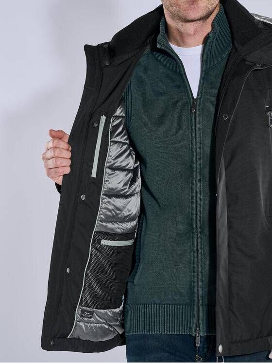 engbers Herren Funktionsjacke mit abnehmbarer Kapuze Schwarz 39251