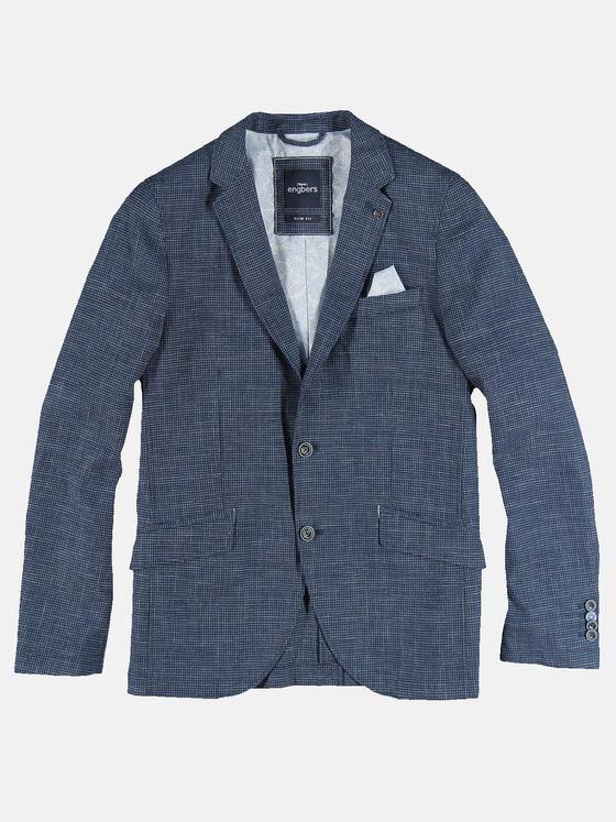 engbers Herren Sakko gemustert Saphirblau 32186