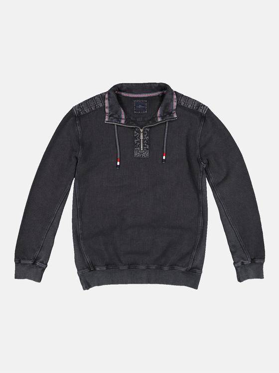 engbers Herren Sweatshirt Stehkragen Schwarz 33739