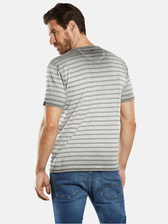 engbers Herren T-Shirt gestreift Grau 34520