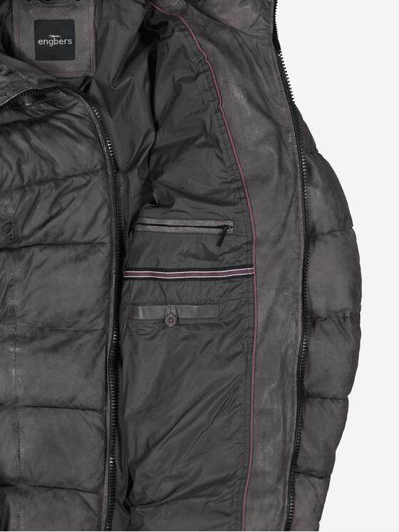 engbers Herren Lederjacke regular Grau 37452